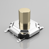 Interruptor Táctil de Alta Calidad 4x4 5.2x5.2x1.5, Botón Pulsador 3P, Mini Interruptores Táctiles 4x4x1.5H para Juguetes
