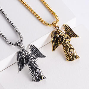 Cadena chapada en oro de 18K, joyería religiosa de acero inoxidable, colgantes Catolicos, collar de la Virgen María - Product Image 1