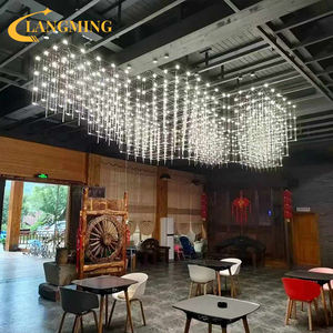 Moderne Hotel Project Custom Decoratie Hoge Plafond Luxe Roestvrij Staal Starlight Kroonluchter Hanglamp - Product Image 3