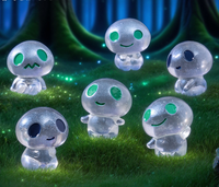 Figurines d'Aliens Miniatures en Résine Peintes à la Main qui Brillent dans le Noir - Adorables Figurines de Dessins Animés pour Remplir les Sacs Cadeaux de Noël et de Pâques