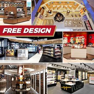 Gabinete de madera Estantes de boutique Soporte de exhibición de vino Diseño de tienda libre de impuestos Exhibiciones de tabaco sin humo - Product Image 5