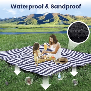 Nguồn Bán Hàng Trực Tiếp Cực Fleece Không Thấm Nước Bãi Biển Ngoài Trời Dã Ngoại Gấp Chăn - Product Image 4