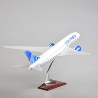Modèle d'avion en plastique United Airlines A350 de 47 cm, cadeau