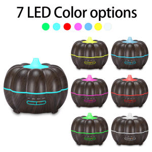 Difusor de aroma con forma de calabaza y acabado de madera, humidificador ultrasónico de 300 ml para uso en el hogar y la oficina - Product Image 5