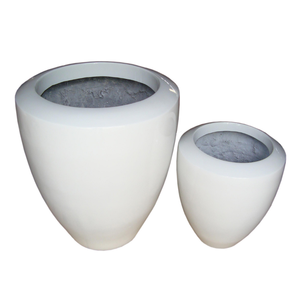 Pots de jardin en fibre de verre écologiques, modernes, légers, durables, imperméables, pour l'extérieur/l'intérieur, lot de 2, bonne qualité - Product Image 2