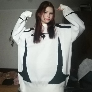 Custom LOGO OEM&amp;ODM Men's <strong>Sweater</strong> Pullover Jacquard Letter Jumper Knitwear Winter Crew Neck Loose Oversized <strong>Knitted</strong> <strong>Sweater</strong> Men - Product Image 6