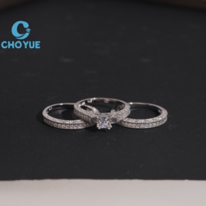 High-quality Trendy Classic Moissanite Engagement <b>Ring</b> Fine Luxury Jewelry <b>Couple</b> Wedding <b>Rings</b> for Girls Men Women Gift - Product Image 1