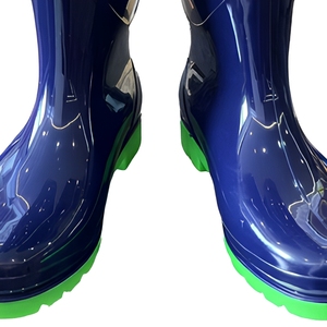 Bottes <span class=keywords><strong>de</strong></span> <span class=keywords><strong>pluie</strong></span> en PVC <span class=keywords><strong>bleu</strong></span> <span class=keywords><strong>marine</strong></span> pour hommes, antidérapantes, imperméables, résistantes à l'huile et aux acides, légères et scintillantes, pour le travail en hiver et en automne - Product Image 6