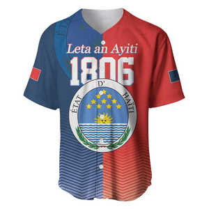 Secondo impero personalizzato della maglia da Baseball 1849 1859 Haiti Anpi una maglia da Baseball personalizzata stile bandiera Ayiti per Sport Casual - Product Image 5