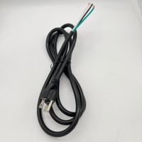 Câble d'alimentation noir, 3,5mm 1m, 5-15p, 14 awg, bout ouvert, SJT 3X14AWG