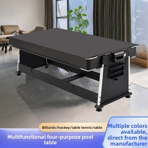 <span class=keywords><strong>Table</strong></span> de <span class=keywords><strong>billard</strong></span> multifonctionnelle 4-en-1 de style américain, noire, avec plateau haute densité en pure laine, <span class=keywords><strong>convertible</strong></span> 2,1x1,1m, pour usage domestique intérieur - Product Image 4