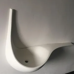 Waterfall Free Drains Hotel Bathroom Washroom Wall-Mounted Solid Surface Acrylic Pedestal Vanity Toilet Wash Hand Basin