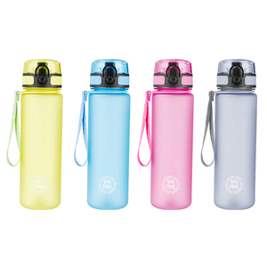 Wholesale Online Hot Sale Custom Logo Sport Water Bottle Eco-friendly New Design <b>Plastic</b> Frosted Tea <b>Cups</b> & Saucers for Home - Product Image 4