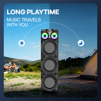 Altavoz OEM Doble de 10 Pulgadas para Cine en Casa y Fiestas al Aire Libre con Luces LED RGB, Bajos Potentes, Sistema de Sonido Portátil para Karaoke