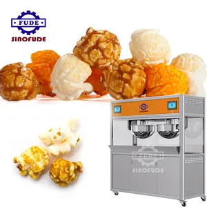 Mesin popcorn beras bengkak otomatis, pembuat katering komersial popper udara