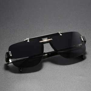 Gafas de Sol de Piloto Vintage de Moda 2025 para Hombre y Mujer, Lentes con Degradado Oceánico UV400, Montura Cuadrada sin Aro - Product Image 2