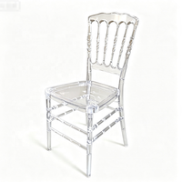 Chaise Napoléon en résine plastique transparente pour événements et banquets