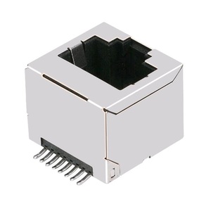 Giá Đầu Nối <span class=keywords><strong>RJ45</strong></span> Giắc Cắm PCB Cái Mô-đun Dọc RJ 45 Cổng Đơn Ethernet Với 180 Độ - Product Image 5