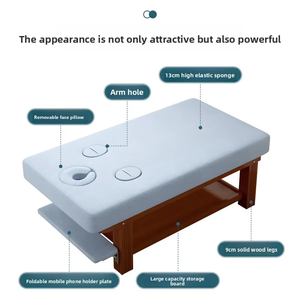 Mesa de Masaje de Madera Sólida Ancha y Moderna, Estilo Minimalista, para Salón de Belleza, Medicina Tradicional <span class=keywords><strong>China</strong></span>, <span class=keywords><strong>Tuina</strong></span>, Fisioterapia, con Reposabrazos - Product Image 5