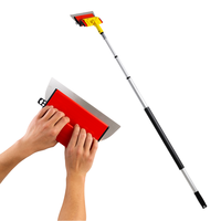 Spatule à peinture en acier inoxydable avec manche télescopique pour la réparation des murs et la préparation des surfaces