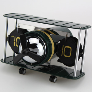 Avion de chasse allemand Vintage Custom Table Avion Horloge murale décorative avec rabat rétro <span class=keywords><strong>Flip</strong></span> Clock - Product Image 4