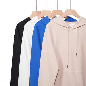 H5573 Fabricante de sudaderas con capucha Venta al por mayor de sarga personalizada 350 Gsm Mezclas de algodón Drop Shoulder Hoodies Sudaderas con capucha en blanco - Product Image 2