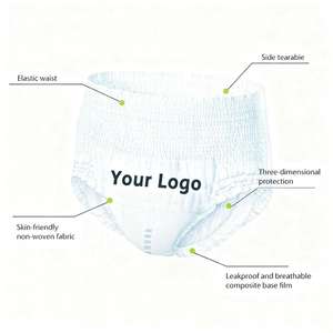 OEM Medical Adult <strong>Pull</strong> up Diaper Manufacturers Design Your Own Brand Thick Disposable Incontinence Adult Diaper for Old People - Product Image 5