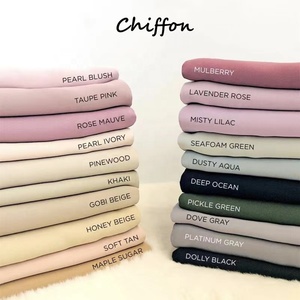 Bufanda musulmana de chifón para mujer, hiyab musulmán de 110 colores, Color sólido, para la cabeza - Product Image 3