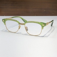 Gafas Ópticas de Diseño de Alta Calidad para Hombre y Mujer, Punk BONENNOISSEUR 53-19, Monturas de Gafas de Acetato y Titanio de Lujo para Negocios