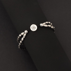 สร้อยข้อเท้าโลหะผสมสไตล์โบฮีเมียนลายออม ชุบเงินโบราณ เครื่องประดับชายหาดสำหรับทุกเพศ - Product Image 3