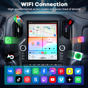 Аксессуары для вертикального экрана 12.1 дюйма для Chevrolet Silverado GMC Sierra 2019-2021: беспроводной CarPlay с большими кнопками - Product Image 5