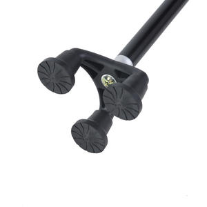 Bastón telescópico grueso de aleación de aluminio antideslizante, ligero y ajustable para personas mayores con punta de goma - Product Image 2