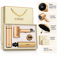 Ensemble Cadeau de Bureau Promotionnel de Luxe : Tasse Isotherme, Sèche-cheveux et Parapluie – Articles Personnalisables en Gros Direct Usine