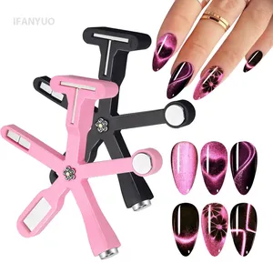 Imán para Uñas con Patrón de Corazón, 6 en 1, Efecto Ojo de Gato, Luz Lateral, Media Luna, Flor de Margarita, Uñas Francesas, Imanes de Atracción UV para Manicura - Product Image 2