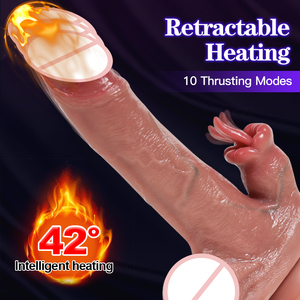 8,85 Zoll Brauner Elektrischer Dildo mit Leckmodus, Konstanter Temperaturheizung und Mehrstufiger Vibration, Geeignet für Paare Sexspielzeug - Product Image 2