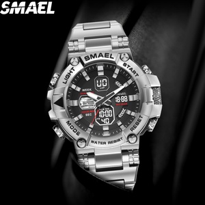 Reloj de Marca con Movimiento Japonés de Cuarzo, Resistente al Agua, con Reverso de Acero Inoxidable, Personalizado, Marca SMAEL 8096, Precio de Reloj, Diseño de Reloj - Product Image 2