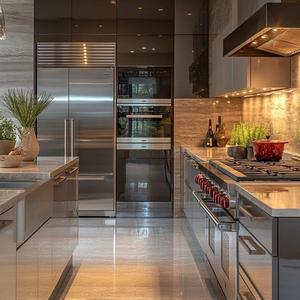 Juego <span class=keywords><strong>de</strong></span> Muebles <span class=keywords><strong>de</strong></span> Cocina Modulares Modernos <span class=keywords><strong>de</strong></span> <span class=keywords><strong>Aluminio</strong></span> Ecológico <span class=keywords><strong>con</strong></span> Cajones y Cestas, Diseño Europeo para Villas, Apartamentos y Hospitales - Product Image 1