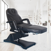 Fauteuil esthétique 3/4 moteurs avec LOGO personnalisé, noir et blanc, pour salon de beauté, clinique médicale, lit de tatouage