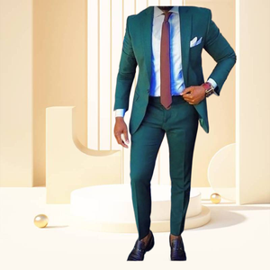 Dernier Design Manteau Pantalon <span class=keywords><strong>Suite</strong></span> Mariage Homme Décontracté Costume Vert Homme - Product Image 6