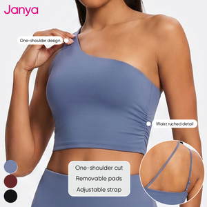 Ensemble de tennis 2 pièces Janya Fashion : Haut asymétrique et jupe taille haute, mini-jupe-short extensible et ajustée pour le yoga, le sport et le golf, vêtements de sport pour femme - Product Image 3