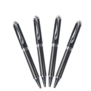 Büro Schreibwaren Mode Metall Kugelschreiber Kunden spezifische Kohle faser Stifte