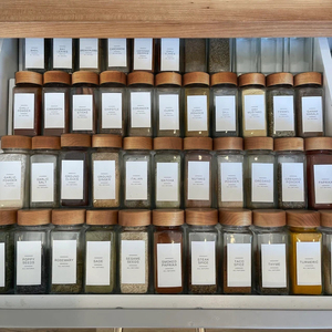 Người Bán Hàng Hàng Đầu 12 Cái Nắp Gỗ Vít Kín Khí Hình Vuông 4Oz 120Ml Bộ Lọ Thủy Tinh Gia Vị Có Nắp Đậy Và Nhãn Rung - Product Image 6