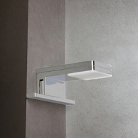 Miroir LED moderne avec éclairage, montage mural, applique de salle de bain, finition chromée, 250 lumens, matériau ABS, étanche IP44, Ra80