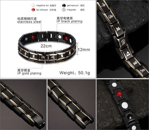 Pulsera de Bioenergía de Acero Inoxidable OEM, Pulsera de Moda con Energía Cuántica y Germanio <span class=keywords><strong>para</strong></span> Equilibrio y Salud - Product Image 5