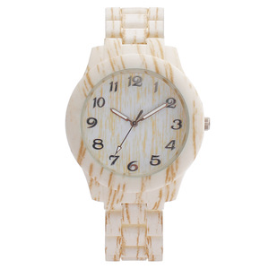 Reloj elegante para hombre con textura de madera, reloj de cuarzo digital simple e informal con textura de madera - Product Image 1