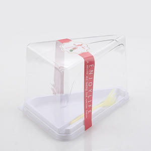 Estilo japonés Triangular Mille-feuille Mousse Cake Box Strawberry Season <span class=keywords><strong>mango</strong></span> Caja <span class=keywords><strong>de</strong></span> corte <span class=keywords><strong>de</strong></span> pastel <span class=keywords><strong>de</strong></span> 6/8 pulgadas PET Panadería Envasado <span class=keywords><strong>de</strong></span> alimentos - Product Image 1
