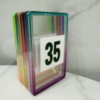Protection de carte gradée en TPU avec panneau arrière transparent à paillettes dégradées multicolores et pare-chocs