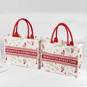 Bolsa de Compras Reutilizable de Tamaño Mediano, Ecológica, Plegable, de Algodón Impermeable, con Impresión Serigráfica en Lona y Asas de Cuerda - Product Image 4