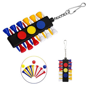 <b>Golf</b> Ball Tee Holder Plastic Portable Carrier With Chain Keychain For <b>Golf</b> Tees And Markers Set - Product Image 1