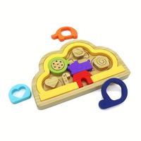Tablero de rompecabezas de silicona suave 3D de fábrica, juguetes de aprendizaje para bebés, Juguetes Educativos de madera para niños